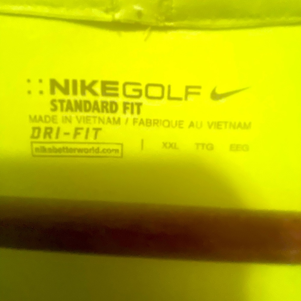 Nike Golf lime green Dri fit polo XXL